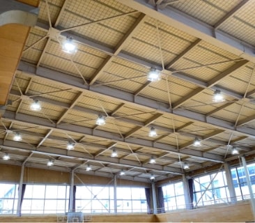 福島南高校第一・第二体育館・柔剣道場照明改修工事